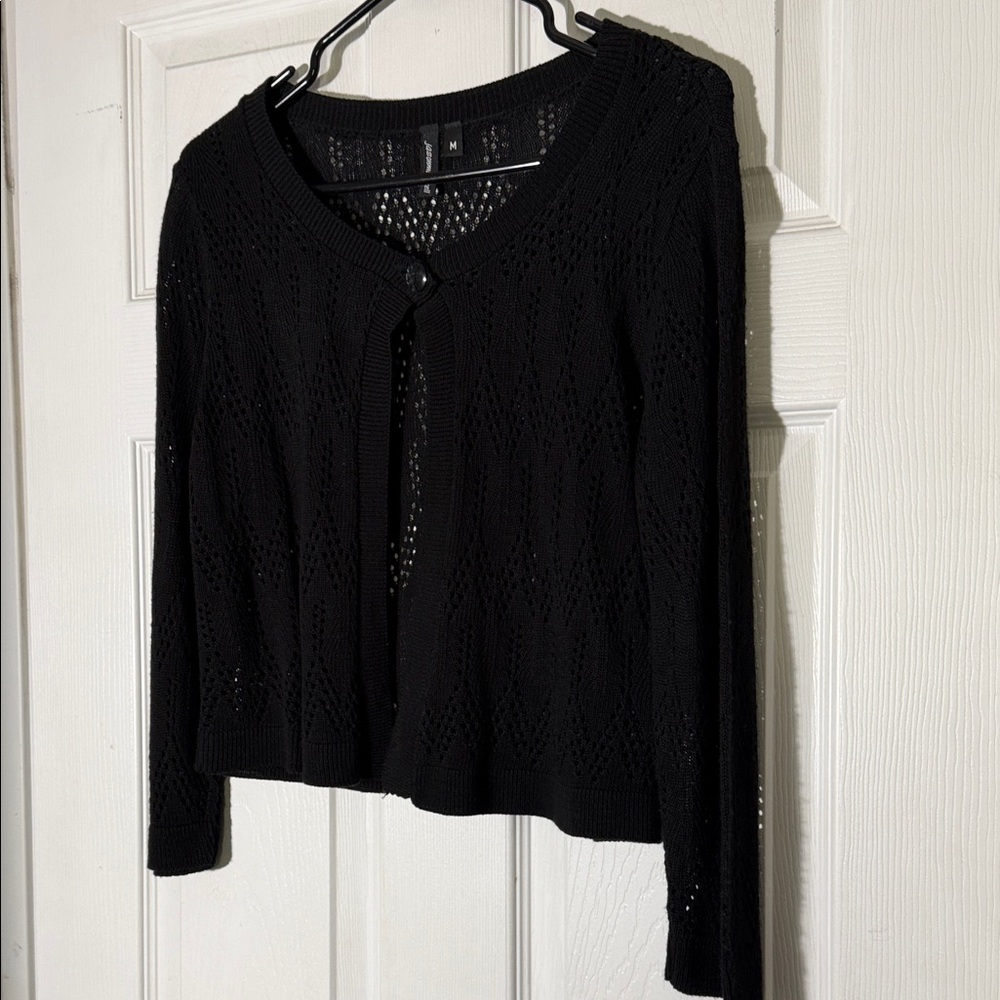 Jason Maxwell Black Women's Cardigan Sweater